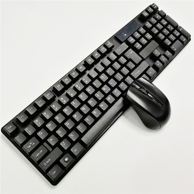 Cheap 2.4G Wireless Russian French Arabic Spanish German Usb Office Computer Set PC 24ghz Wire Less Combo Kit Keyboard and Mouse
