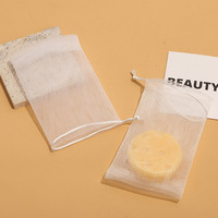 Filet de lavage facial en maille solide, style savon en barre, blanc, recyclable, 9*15cm, directement de l'usine
