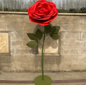 Rosa Gigante Impermeabile in EVA, Fiore Artificiale Realistico, Rosa Rossa Enorme per Esposizione nei Centri Commerciali - Product Image 4