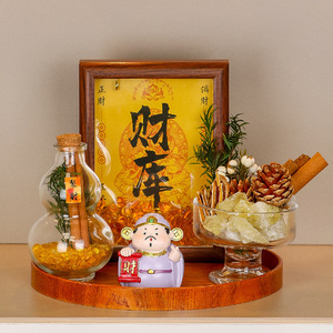 Set di decorazioni in resina con <span class=keywords><strong>Dio</strong></span> della ricchezza, ornamento per l'ingresso di casa per il Capodanno cinese, idea regalo - Product Image 4