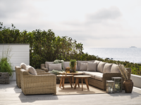 Meubles d'extérieur Glendon Ensemble de canapés en rotin Chaise Table basse Combinaison Balcon Terrasse-Jardin Loisirs Extérieur