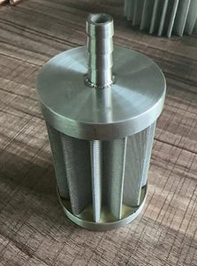 Elementos filtrantes plisados de acero inoxidable resistentes a la corrosión Industria Marina Filtración de aceite de motor Cilindro de filtro de metal - Product Image 2