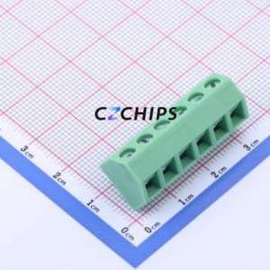 KF127S-5.08-6P Screw Terminal Block Through hole Component (THT),P=5.08mm Connector 1x6P 5.08mm Green Through Hole - Product Image 1