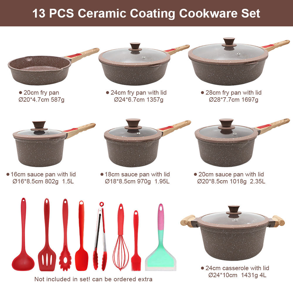 สีน้ำตาล-ชุด13ชิ้น