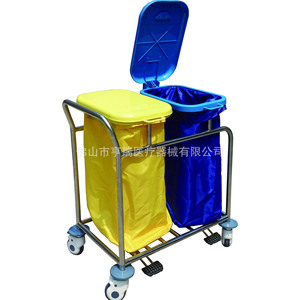 Henry Stainless Steel Hospital Trolley HR-421A With Linen <b>Bag</b> And Waste Bin For Medical Use - Product Image 3