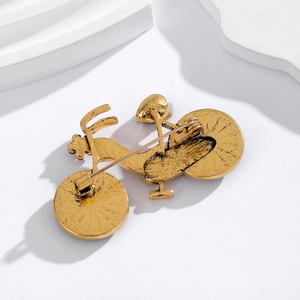 Broche de vélo en strass motif floral, épinglette de blazer, accessoire de mode pour manteau et écharpe, cadeau, vente en gros et au détail, boutique - Product Image 3