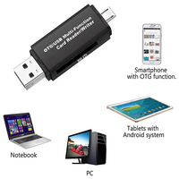 Lecteur de cartes OTG USB2.0 3 en 1 Xput, prend en charge les cartes mémoire Micro SD TF, adaptateur pour appareils mobiles Android