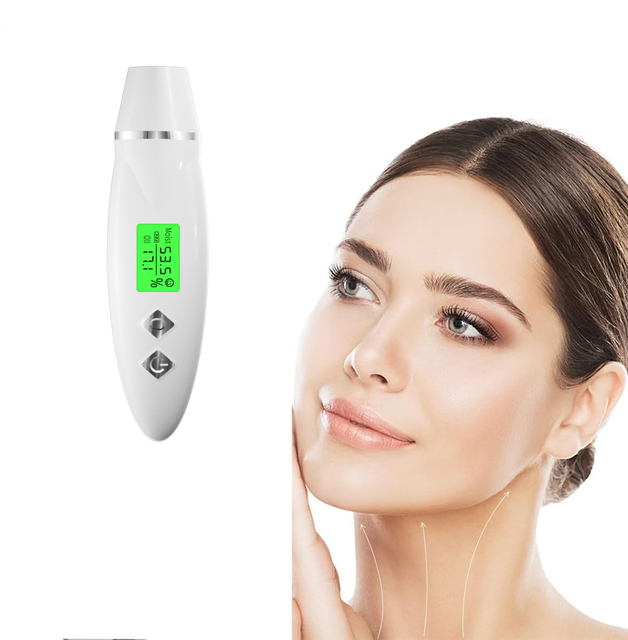 Rechargeable Digital Skin Analyzer Pen Portable Moisture Oil Tester LCD Display Facial Hydration Analyzer for Home Use