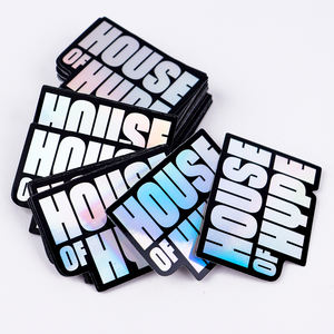 Autocollants en vinyle holographiques personnalisés résistants aux UV, autocollants en vinyle holographiques 3D découpés au laser, <span class=keywords><strong>couleur</strong></span> arc-en-ciel argentée, imperméables - Product Image 5