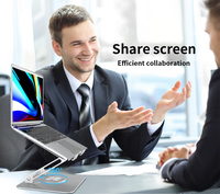 Nouveauté : Support d'ordinateur portable pliable rotatif à 360 degrés en alliage d'aluminium, support ventilé pour ordinateur et tablette, support de bureau portable