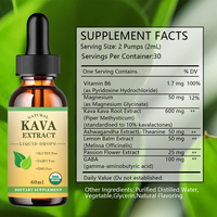 Gouttes de liquide de kava de marque privée personnalisées Gouttes d'extrait liquide de racine de kava biologique