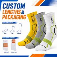Chaussettes d'entraînement premium avec logo personnalisé, chaussettes athlétiques ventilées pour les entraînements en salle et les activités de plein air
