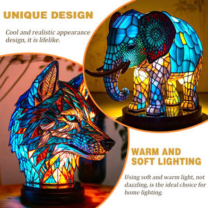 Bouledogue <span class=keywords><strong>français</strong></span> et carlin LED veilleuse série de lampes animales mignonnes lueur ambiante chaude résine tachée artisanat cadeau de table pour les amoureux des chiens - Product Image 6