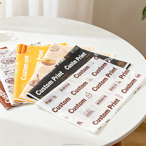 Factory Custom Logo Printed Waterproof PE Coated Disposable Oil Proof Food Grade Greaseproof Paper Sheets for Deep Frying Bread - Product Image 1