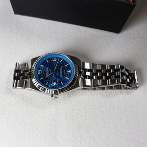 Reloj de pulsera para hombre, fabricante OEM, con puntero luminoso, caja de acero inoxidable, resistente al agua 5 BAR, 40 mm, totalmente automático, mecánico - Product Image 1