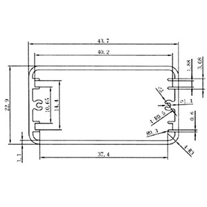 Boîte en métal <span class=keywords><strong>de</strong></span> profilé en aluminium extrudé <span class=keywords><strong>de</strong></span> haute qualité pour boîtier en aluminium PCB Led profilé en aluminium <span class=keywords><strong>3m</strong></span> 23*44*60mm BBC4 - Product Image 3