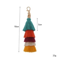 Aksesoris Gantungan Tas Kerang Warna-Warni Tenun Tangan Gaya Nordik Tali Rami Bohemia dengan Rumbai yang Dapat Disesuaikan