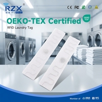 Étiquettes lavables OEKO 200 fois, ISO 18000 6C NXP UCODE 9, étiquette textile UHF RFID pour équipement de blanchisserie commerciale
