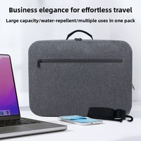 Sac à Ordinateur Portable Multifonctionnel en Polyester Durable, Épaissi, Imperméable, à Bandoulière Unique, pour Affaires, Portable, pour Documents