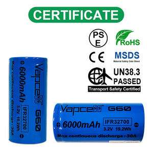 32700 G60 6000Mah 30a 19.2wh 3.2V Lifepo4 Ifr 32700 Batterijcellen Voor Huishoudelijke Apparaten - Product Image 3