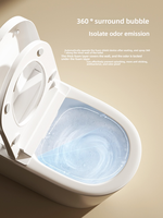 Inodoro Inteligente de Estilo Moderno, Cerámica con Autolimpieza IPX4, Asiento con Calefacción Automática, para Apartamentos y Hoteles