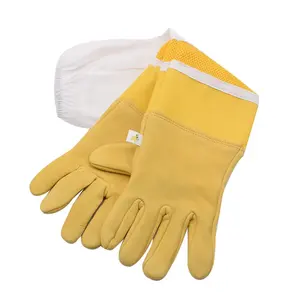 Guanti da Apicoltore Nuovi in Pelle di Pecora e Capra, Protettivi e Ventilati con Maniche Lunghe - Product Image 3