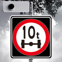 Panneaux de signalisation en alliage d'aluminium Interdiction routière en métal durable Limite de vitesse et de hauteur Fournisseur chinois Panneaux de signalisation solaire