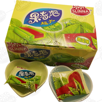 Nouveau goût saveur de pastèque gelée gomme à bulles super gros chewing-gum avec emballage de boîte de remplissage de bonbons à la gelée