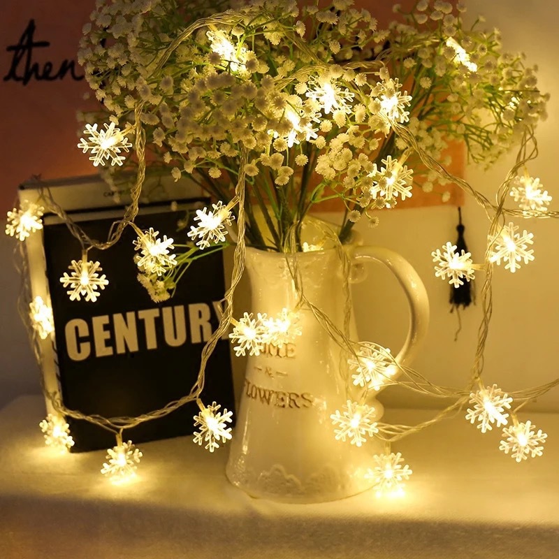 Snow led lanterns string of Christmas tree lights USB battery compartment lights outdoor lamp festival lamp series
