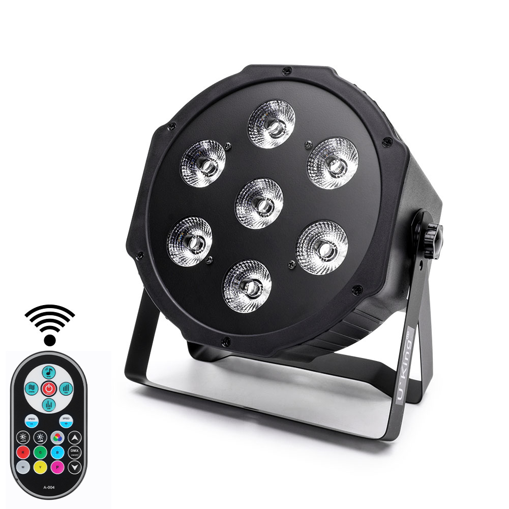4 Projecteurs LED RGB 72W - Lumières Scène DJ Avec Télécommande, Sac De Transport - Effets Fête