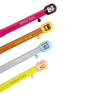 Pena Gel Pengubah Pola Wajah Lucu 0.5mm Tulisan Halus Pegangan Lembut Alat Tulis Kantor Sekolah Kombinasi Warna Segar