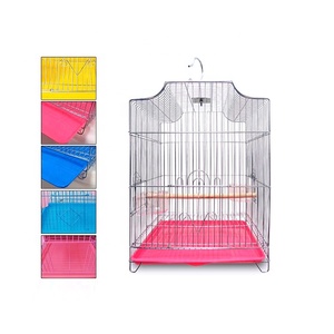 Venta al por mayor gran pajarera portátil de Metal Animal jaula pájaro Canarias de jaulas para aves de amor/ - Product Image 6
