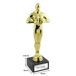 Trofeo Statuetta 15 cm in Vetro Cristallo con Stampa UV e Medaglia in Metallo - Product Image 2