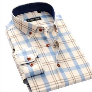 <span class=keywords><strong>Camicia</strong></span> a Quadri in Flanella Spazzolata 100% Cotone per <span class=keywords><strong>Uomo</strong></span>, Manica Lunga, Casual, Personalizzabile OEM - Product Image 4