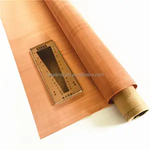 法拉第笼屏蔽机织铜丝网布/铜金属织物