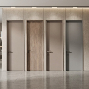 Portes intérieures en bois composite de style chinois de haute qualité à bas <span class=keywords><strong>prix</strong></span>, portes résidentielles en bois avec certification CE - Product Image 2