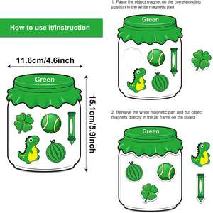 Ensemble magnétique de reconnaissance des couleurs personnalisé, aimants éducatifs pour bébés, tout-petits et enfants, aimants pour réfrigérateur et tableau blanc - Product Image 3