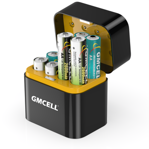 GMCELL 4 Pack <b>AA</b> Size <b>Rechargeable</b> 2600mAh 2000mAh Ni-MH <b>Batteries</b> 1.2V Nimh for Power Tools Solar Lights Toys Flashlights - Product Image 2
