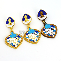 Médaille d'honneur en métal personnalisée par le fabricant avec ruban, insigne, médailles de récompense en métal moulé dans une boîte en bois, sérigraphie