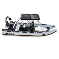 Coque en aluminium DL RIB 560 Orca/Hypalon/PVC gonflable rigide pour la pêche en bateau Certificat CE Luxe 19ft Ocean Deep V