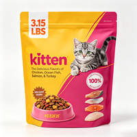Sachet Doypack refermable de qualité alimentaire pour aliments lyophilisés avec fenêtre transparente pour poitrine de poulet et nourriture pour chat