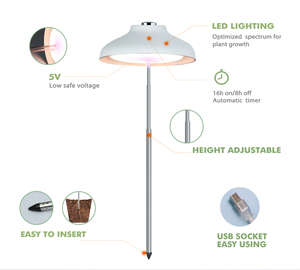 Led planter-Trắng ô nhỏ phát triển ánh sáng trong nhà Herb phát triển Kit LED phát triển ánh sáng bàn trong nhà vườn phát triển đèn - Product Image 2