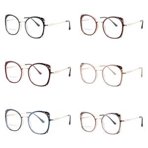 Monture de lunettes ronde en acétate TR90 87200, protection contre la lumière bleue bicolore, monture de lunettes unisexe - Product Image 2