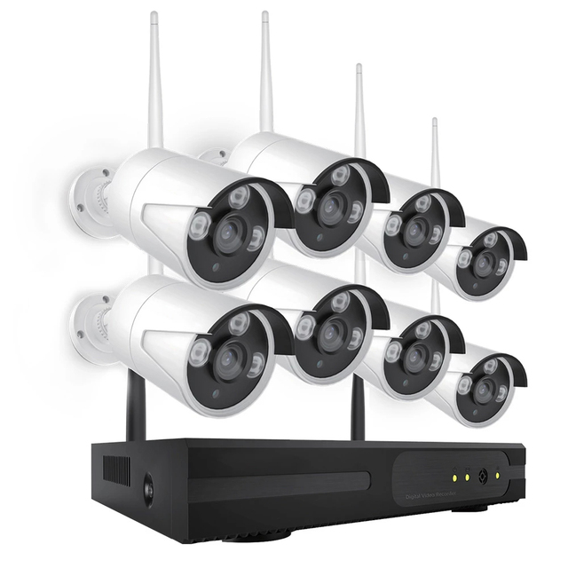 Security Camera System Wireless WiFi 8 Channel 1080P NVR 8PCS 1080P 2.0MP CCTV WI-FI IP Cameras for Homes Surveillance Cam CC502