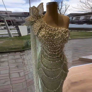 فستان سهرة أنيق للبنات بتصميم عصري مخصص بدون أكمام للنساء مزين بالترتر لفساتين الحفلات الراقصة LSZ115 - Product Image 4