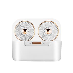 Ventilateur de table portable à brumisation d'eau, double moteur, rafraîchisseur d'air, ventilateur de table rétro - Product Image 3