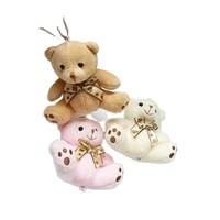 Vente en gros de mini porte-clés en peluche kawaii ours, décoration de sac, pendentif ours en peluche, jouets en peluche, porte-clés, poupées