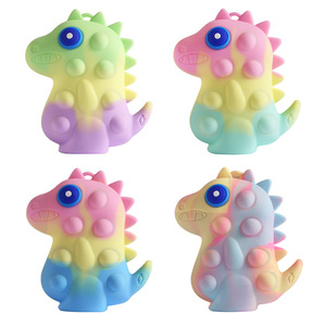 2023 Pinch Pinch Dinosaur Shape Ball Educational Toy Rat Pioneer Bubble Ball Cute Silicone 3d Decompression Ball - Product Image 6