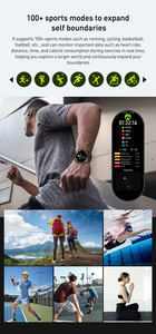 ساعة ذكية رياضية خارجية W28 مع شاشة AMOLED ووظيفة الكرونوغراف ومقاومة للماء IP68 لنظامي أندرويد وآيفون للرجال مع حزام من السيليكا جل - Product Image 4