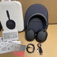 Casque sans fil circum-auriculaire M6 BT 5.4, version améliorée M5, pour le sport, avec ANC, contrôle par bouton, appels, ajustement personnalisé, étanche, 20+ heures d'autonomie